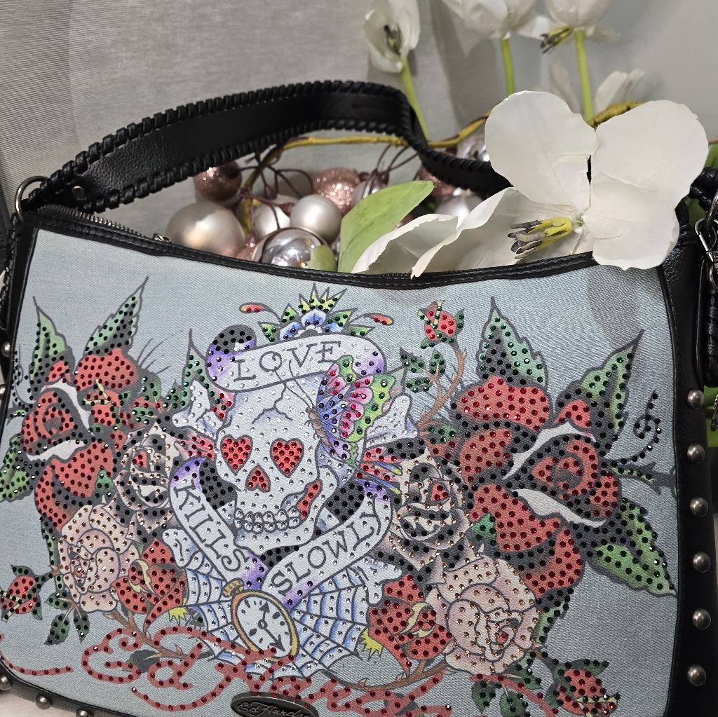 Ed Hardy Hobo Denim Bag Brand New